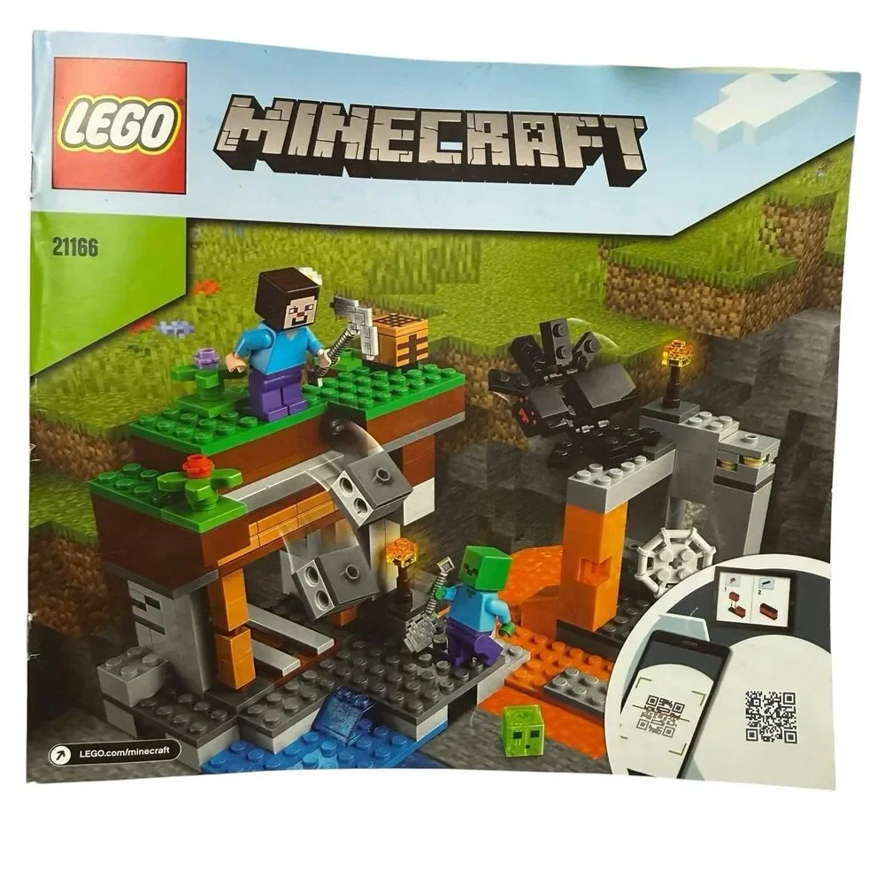 LEGO Minecraft The Abandoned Mine 21166 Manual - No Box - Missing one piece